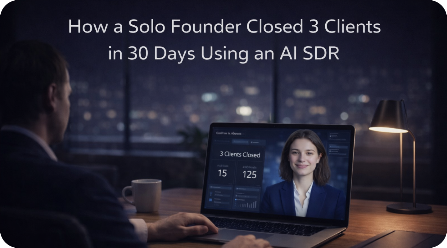 How a Solo Founder Closed 3 Clients in 30 Days Using an AI SDR